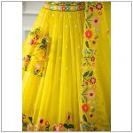 TF-374 | Organza Embroidered Lehenga Set with Sequins & Thread Work
