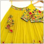 TF-374 | Organza Embroidered Lehenga Set with Sequins & Thread Work