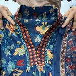 DT BRAND Eliza Cambric Cotton A-Line Kurti Pant Dupatta Set – Sequence Yoke Detailing