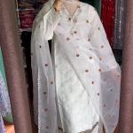 Zohra Luxe – Embroidered Faux Georgette Top, Pant & Dupatta Set