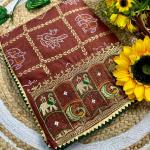 🌸 Panetar Bandhej Bliss – Traditional Art Silk Saree