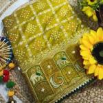 🌸 Panetar Bandhej Bliss – Traditional Art Silk Saree