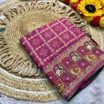 🌸 Panetar Bandhej Bliss – Traditional Art Silk Saree