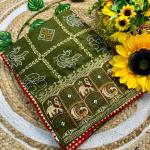 🌸 Panetar Bandhej Bliss – Traditional Art Silk Saree