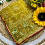🌸 Panetar Bandhej Bliss – Traditional Art Silk Saree