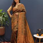 Copper Silk | Pure Soft Silk Saree with Pure Zari Weaving