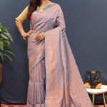 Copper Silk | Pure Soft Silk Saree with Pure Zari Weaving