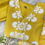 🌸 Mohini Elegance - Maska Cotton Kurti Set with Organza Silk Dupatta