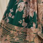 TF-331 | Luxe Floral Organza Lehenga Choli Set with Zari & Sequins Embellishments