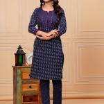 DT BRAND Elegant Cotton Katha Kurti & Pant Set – Office & College Wear