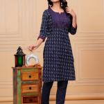 DT BRAND Elegant Cotton Katha Kurti & Pant Set – Office & College Wear