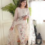 Noor Off-White Printed Lilan Cotton Suit Set – Elegant Everyday & Festive Wear