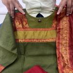 The Laxmi Mehendi Green Cotton Salwar Suit Set – Classic Grace, Everyday Comfort