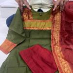 The Laxmi Mehendi Green Cotton Salwar Suit Set – Classic Grace, Everyday Comfort