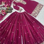 DT BRAND “One Level Up” Chinnon Silk Embroidered Plazzo Suit Set – ND-15039