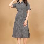 Myra Premium Cotton A-Line Gown – With Dual Front Pockets