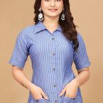 Myra Premium Cotton A-Line Gown – With Dual Front Pockets