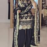 Nayra Designer Party Wear Dhoti Set – Crepe Silk with Sequin Embroidery & Dupatta