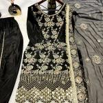 Nayra Designer Party Wear Dhoti Set – Crepe Silk with Sequin Embroidery & Dupatta