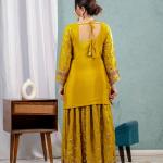 Zyrah Designer Chinon Silk Party Wear Set – Top, Sharara Palazzo & Dupatta (Style ND-5017)