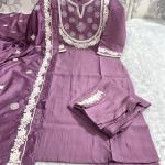 Myra Summer Muslin Handwork Kurti Set – Dupatta & Pant Combo