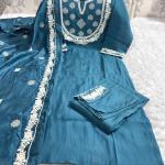 Myra Summer Muslin Handwork Kurti Set – Dupatta & Pant Combo