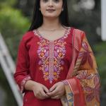 Vanya Luxe Premium Vichitra Silk Suit Set with Digital Chanderi Dupatta
