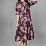 Aarvi American Crepe One-Piece Long Gown – Everyday Elegance