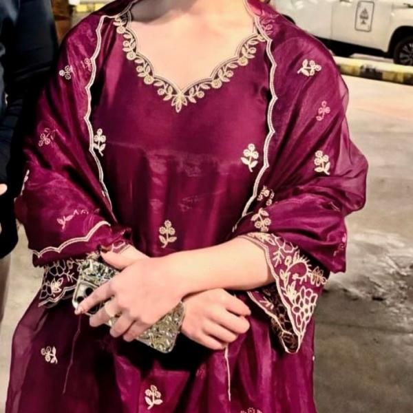 Zoya Grace – Faux Georgette Embroidered Co-Ord Set with Dupatta
