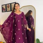 Zoya Grace – Faux Georgette Embroidered Co-Ord Set with Dupatta