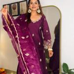 Zoya Grace – Faux Georgette Embroidered Co-Ord Set with Dupatta