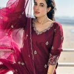 Zoya Grace – Faux Georgette Embroidered Co-Ord Set with Dupatta