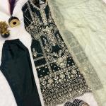 Ishara Heavy Chinnon Silk Embroidered Suit Set – Luxe Party Wear (Style ID: MF-453)