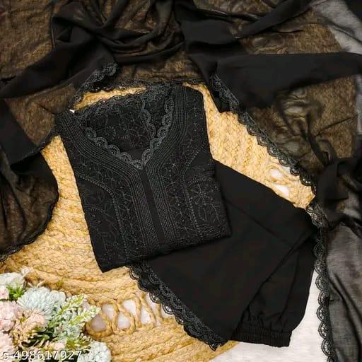 Zoya Grace – Faux Georgette Embroidered Co-Ord Set with Dupatta