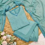 Zoya Grace – Faux Georgette Embroidered Co-Ord Set with Dupatta