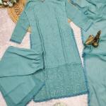 Zoya Grace – Faux Georgette Embroidered Co-Ord Set with Dupatta