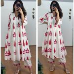 🌸 Preeti – Hand Block Printed Mul Cotton Kurta Set