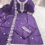 Summer Bloom - Handwork Muslin Kurti Dupatta Pant Set