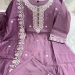 Summer Bloom - Handwork Muslin Kurti Dupatta Pant Set