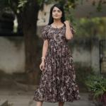 🌸 GraceFlow Georgette Maxi Dress