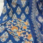 🌿 Ajarakh Heritage – Pure Cambric Cotton 3-Piece Suit Set