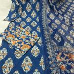 🌿 Ajarakh Heritage – Pure Cambric Cotton 3-Piece Suit Set