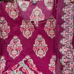 🌿 Ajarakh Heritage – Pure Cambric Cotton 3-Piece Suit Set