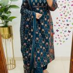 Chandni – Summer Cambric Cotton A-Line Kurti Set