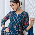 Chandni – Summer Cambric Cotton A-Line Kurti Set