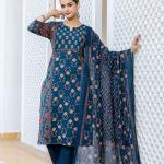 Chandni – Summer Cambric Cotton A-Line Kurti Set