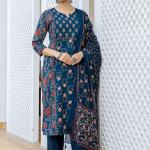 Chandni – Summer Cambric Cotton A-Line Kurti Set
