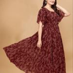 GlamEase Georgette Maxi Dress