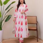 🌸 Preeti – Hand Block Printed Mul Cotton Kurta Set