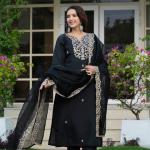 ✨ Royal Grace - Heavy Embroidered Roman Silk Suit Set